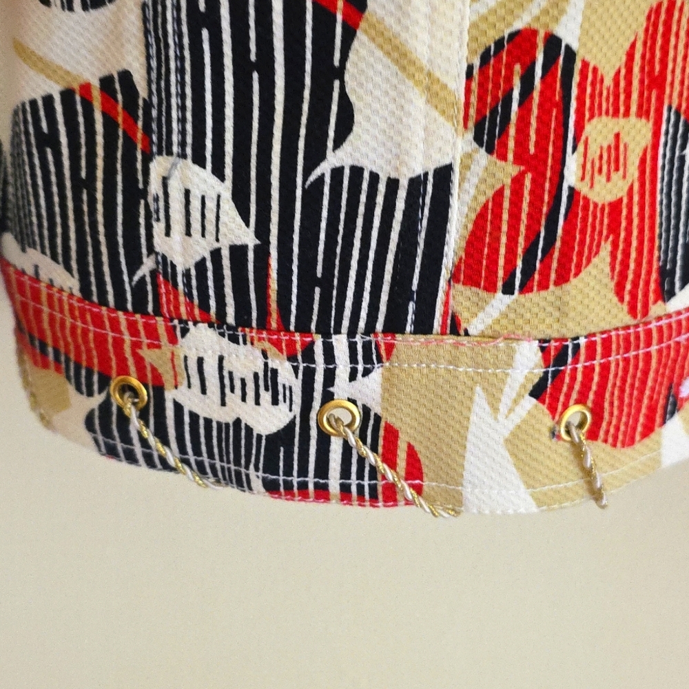 Women's Lightweight Jacket With Flowers and Stripes, PL - Picture 2 of 4
